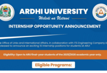 Ardhi University Announces 10 Internship Opportunities for Final-Year Students