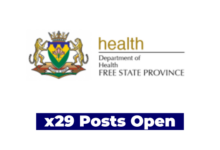Free State Department of Health TVET Work Integrated Learnerships 2026: 29 Posts Apply