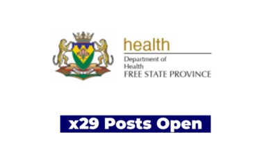 Free State Department of Health TVET Work Integrated Learnerships 2026: 29 Posts Apply