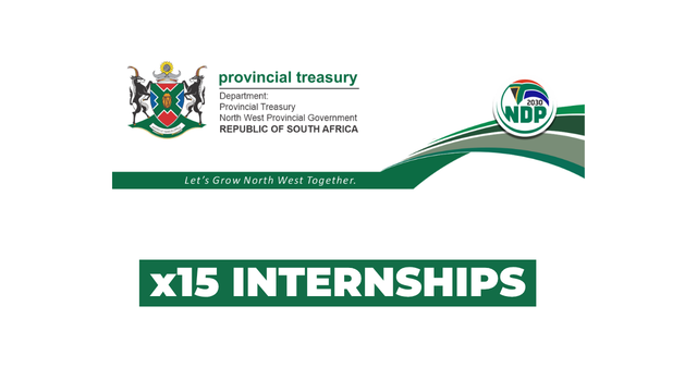North West Provincial Treasury Graduate Internship Programme 2026/28: 15 Posts Available